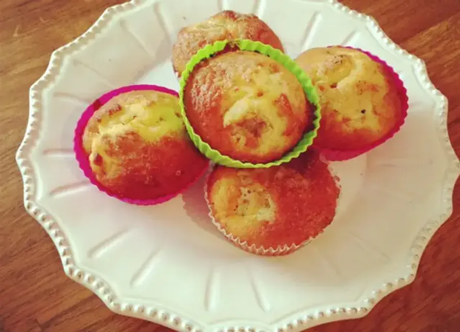 Muffins pomme rhubarbe