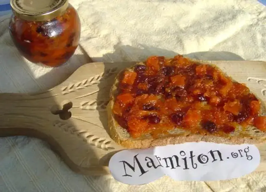 Confiture de potiron aux raisins secs
