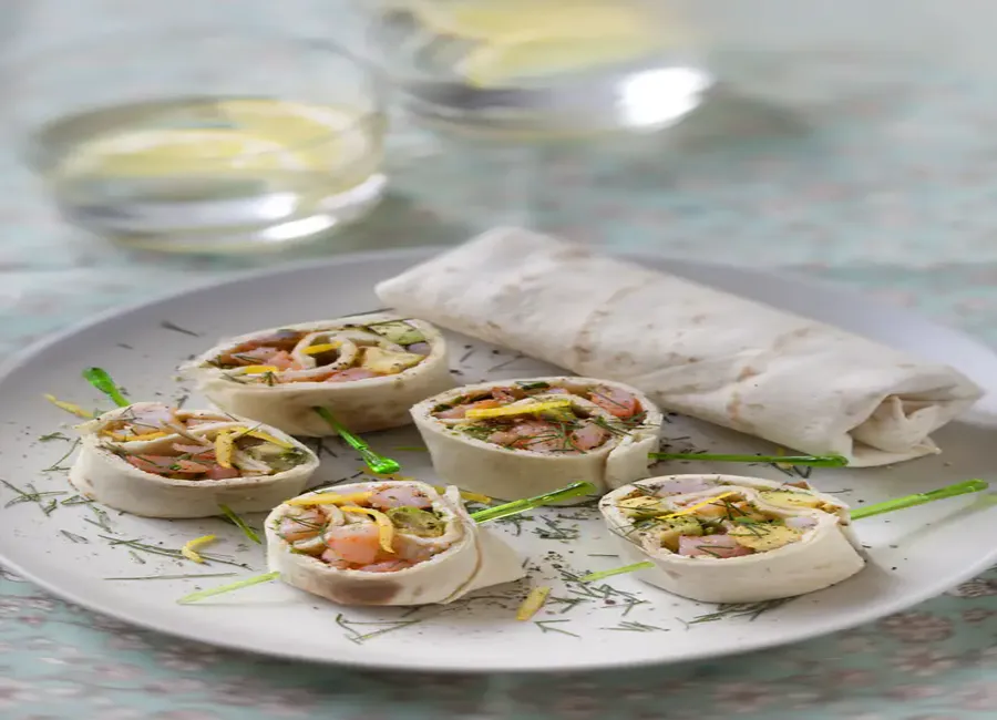 Wraps avocat crevettes