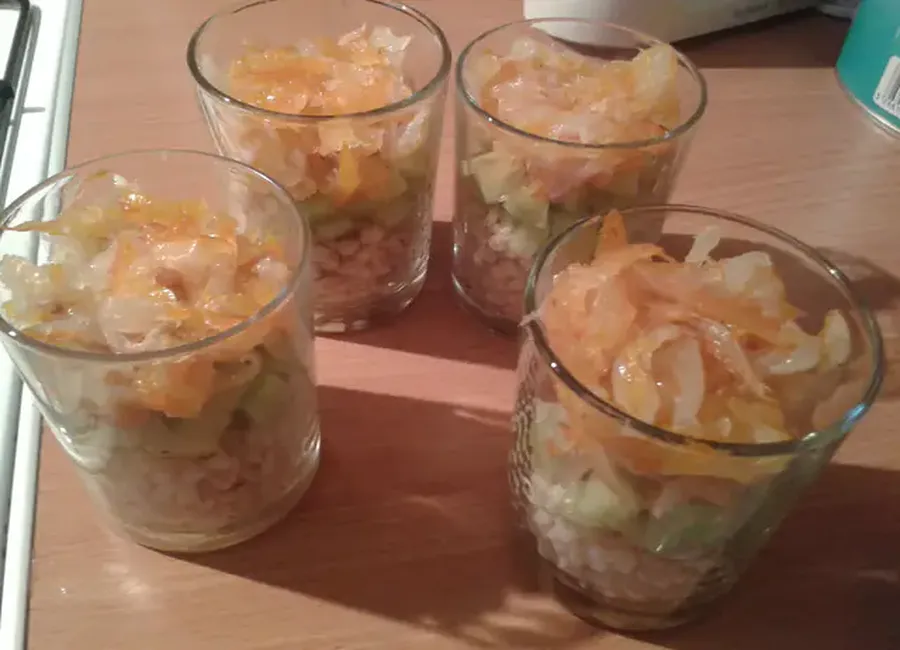 Salade de blé, haddock fumé et concombre