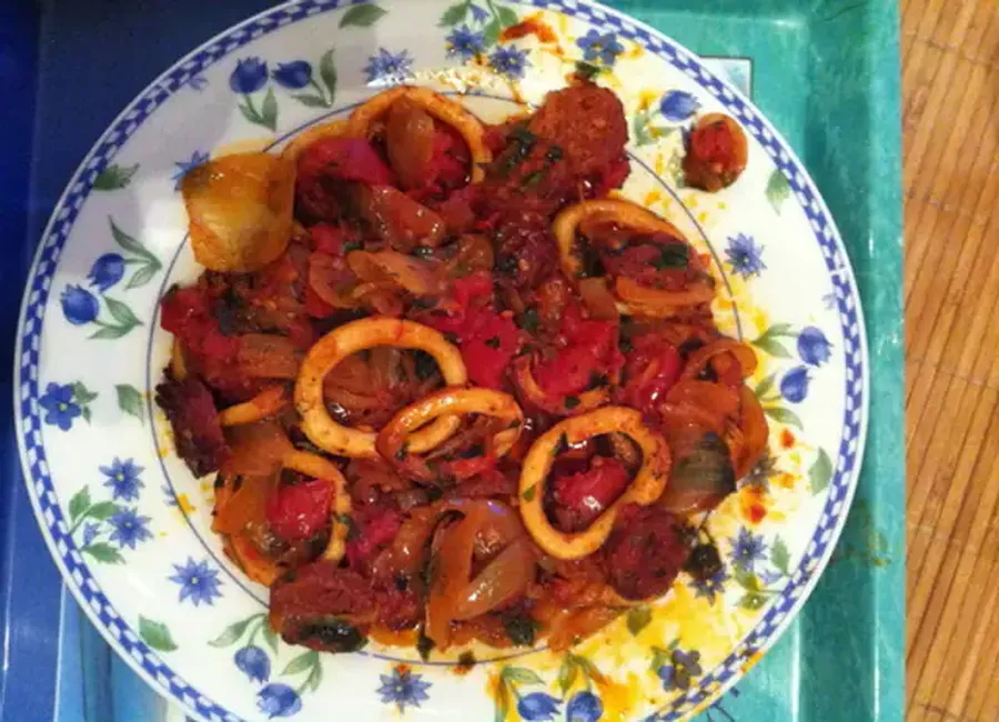 Calamars au chorizo