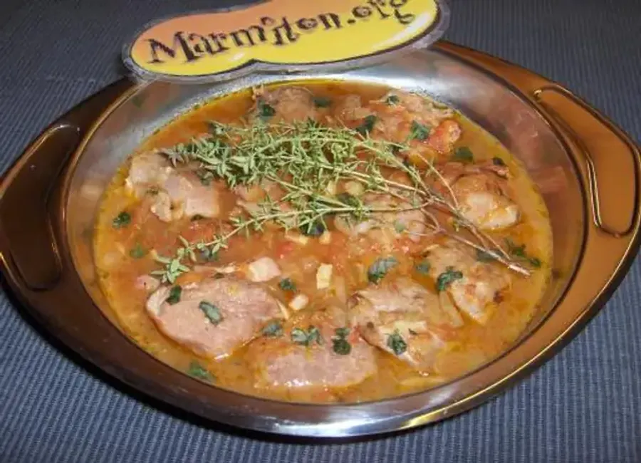 Fricassée de dinde aux tomates de marielle (26ème rencontre)
