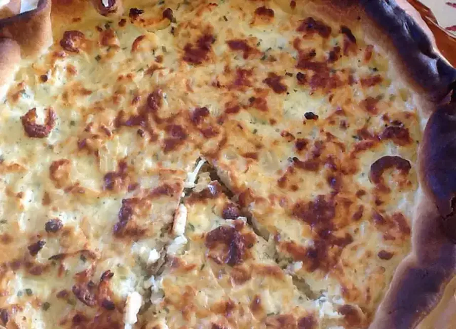 Tarte aux crevettes (pâte maison)