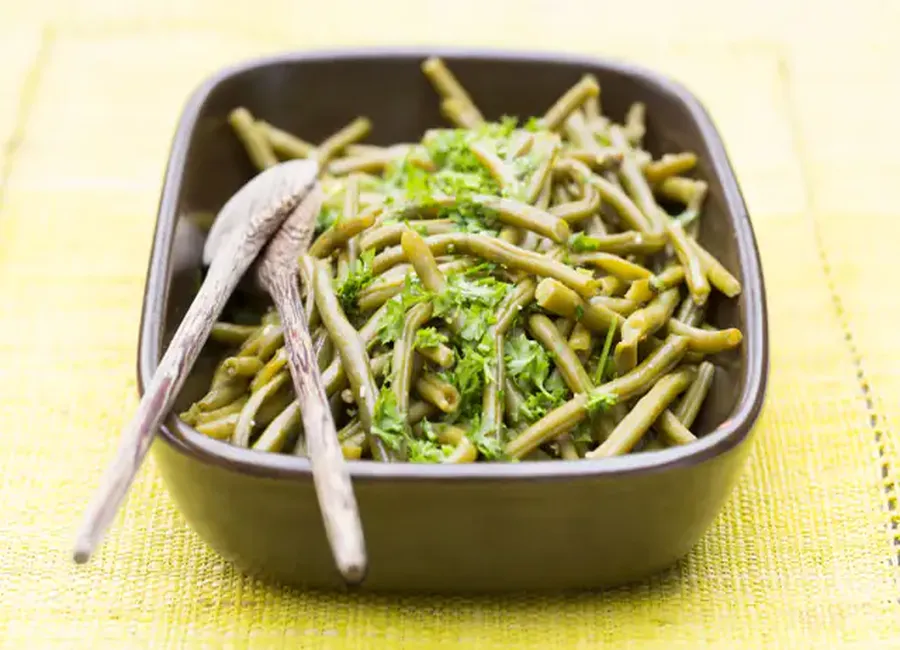 Salade de haricots verts et sa vinaigrette originale