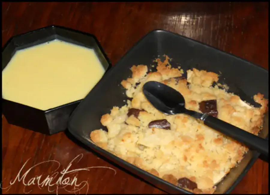 Crumble pomme chocolat