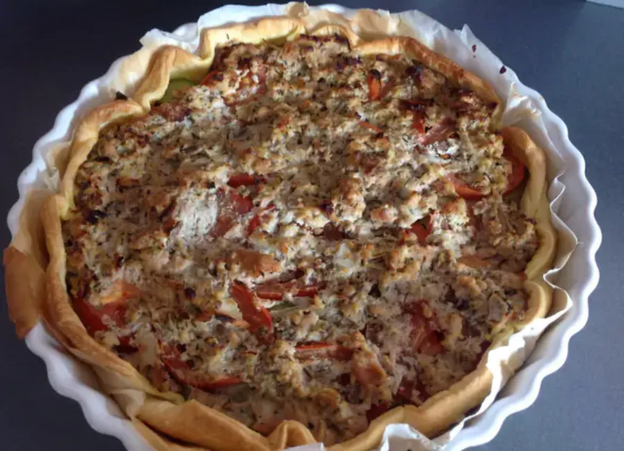 La tarte salée ensoleillée