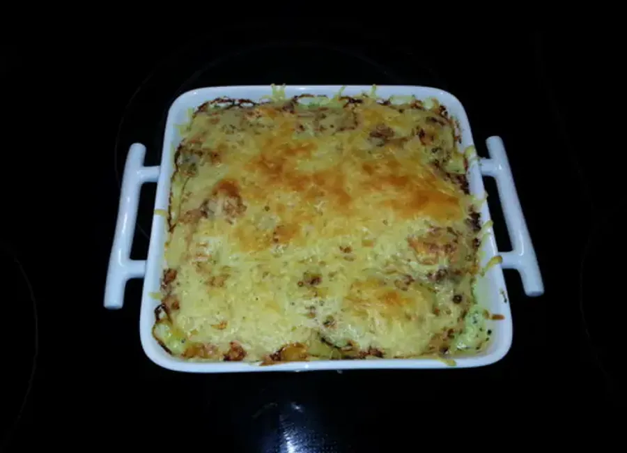 Cassolette de scampis gratinés aux asperges