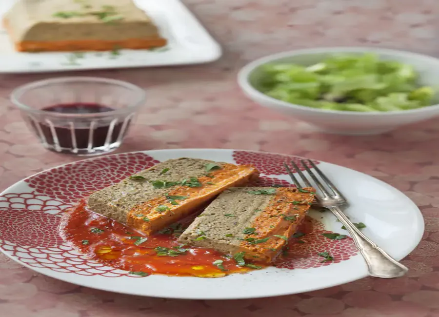 Terrine d'aubergines au coulis de tomates