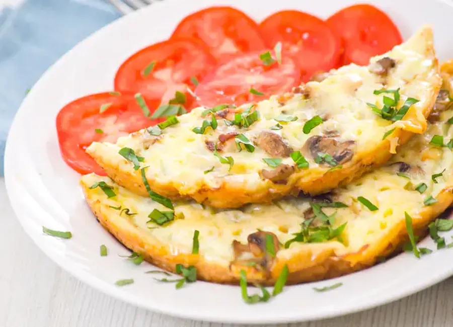 Omelette aux champignons de paris facile