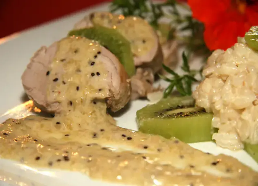 Filet mignon de porc aux kiwis