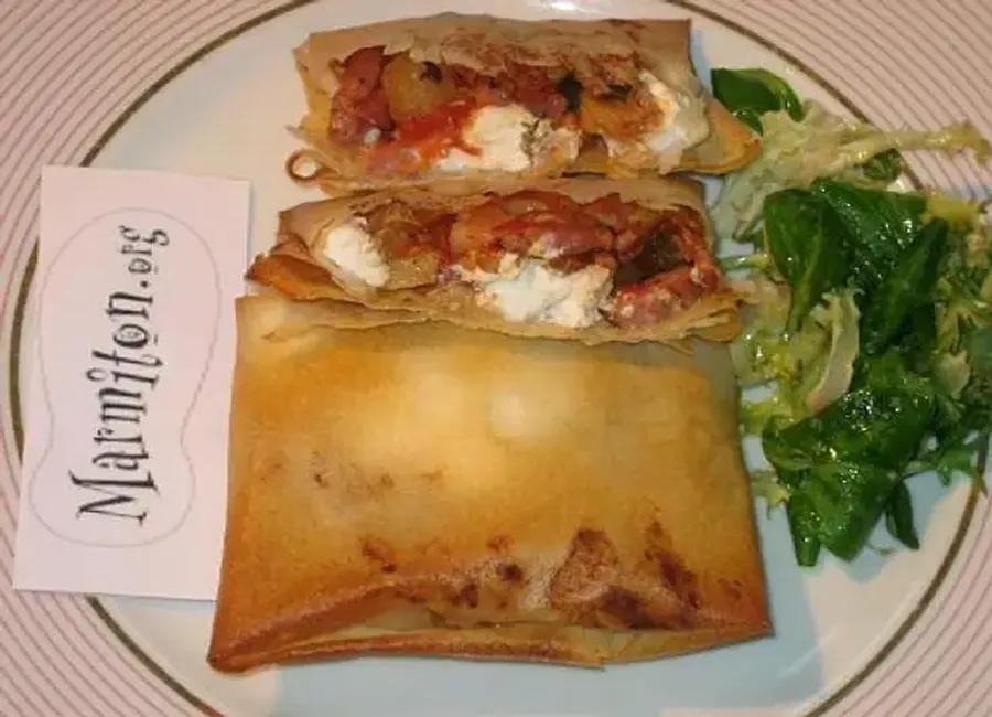 Bricks courgettes-tomates et ricotta