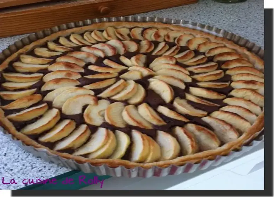 Tarte pommes-chocolat
