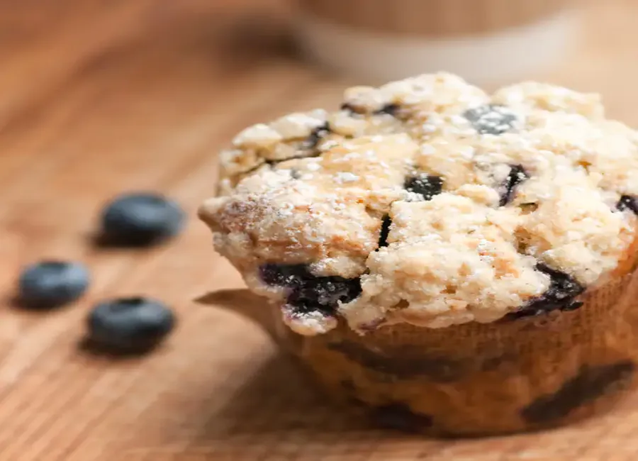 Muffins myrtilles au coeur frais