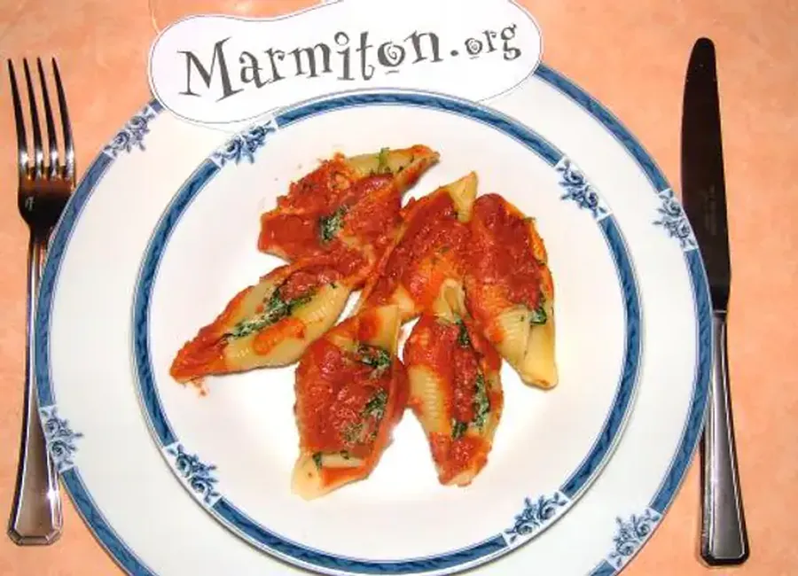 Conchiglioni fourrés épinards ricotta