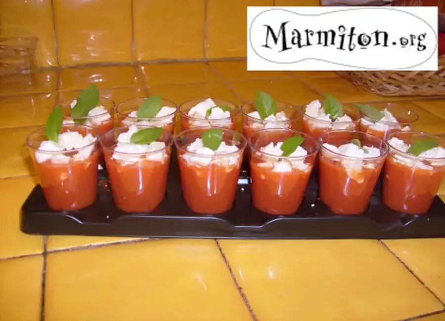 Gaspacho express au fromage de chèvre