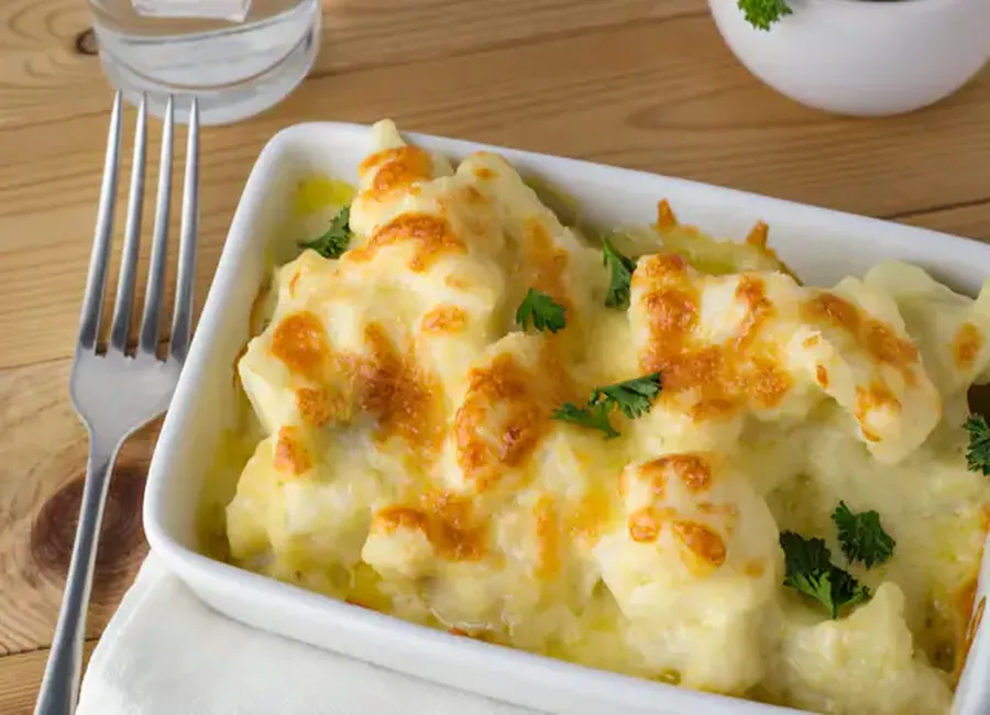 Gratin de chou-fleur aux oeufs
