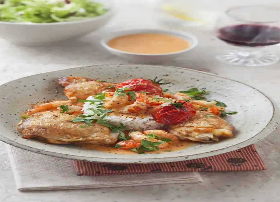 Poulet aux écrevisses rapide