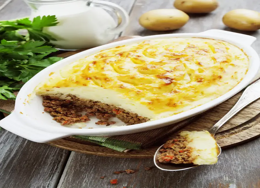 Hachis parmentier au boeuf cuit