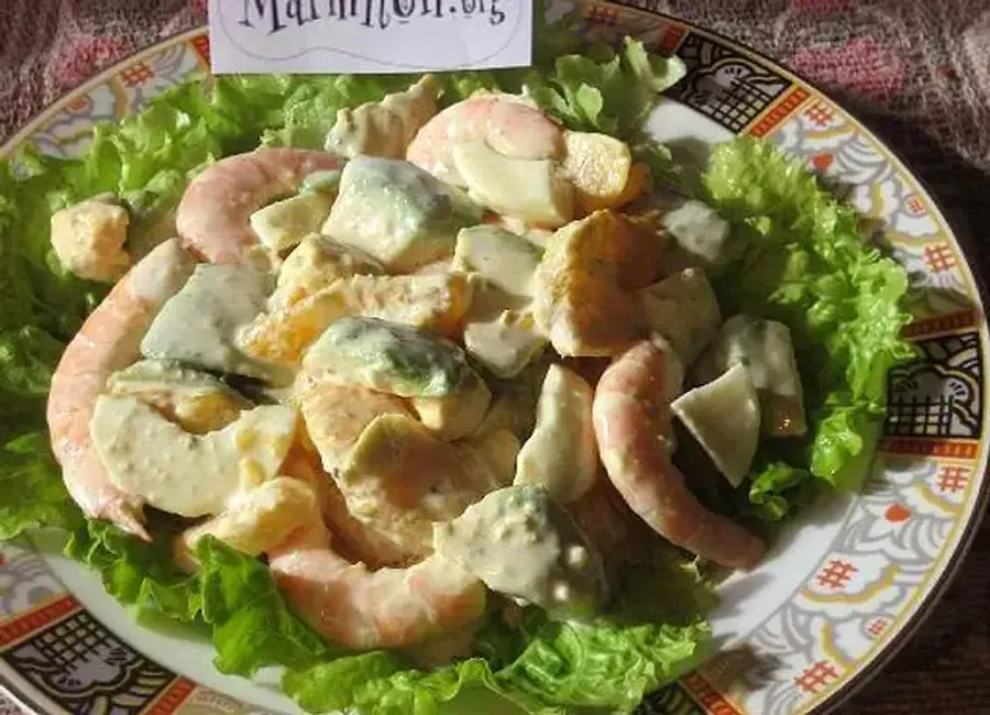 Salade légère crevettes et oranges