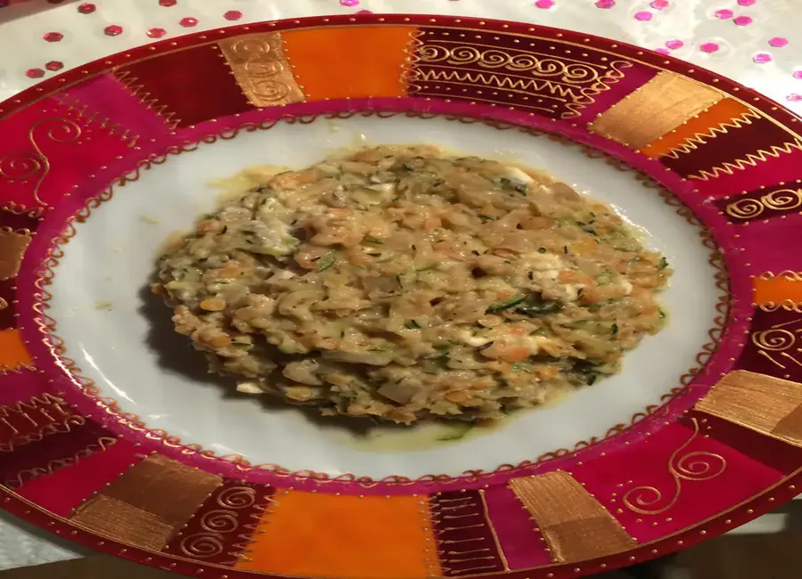 Lentilles corail aux courgettes et feta