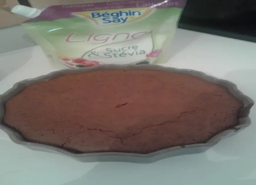 Fondant au chocolat avec du sucre aux extraits de stévia