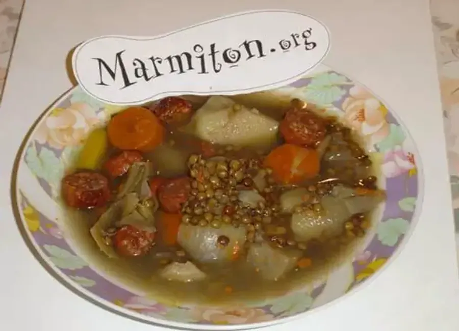 Soupe campagnarde aux lentilles