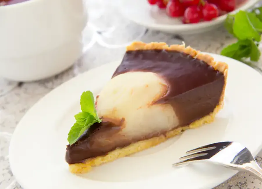Tarte poire-chocolat facile