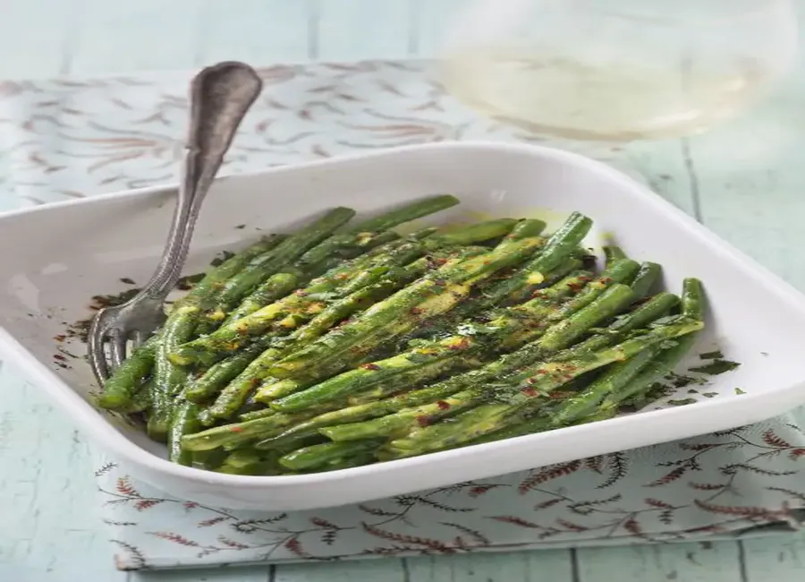 Haricots verts au curcuma