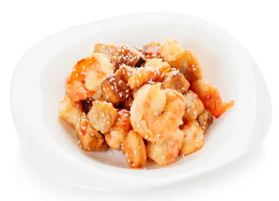 Crevettes marinées au miel