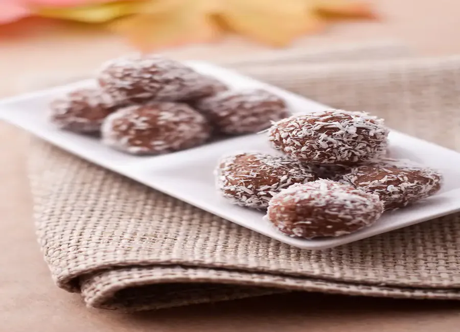 Truffes au chocolat et noix de coco