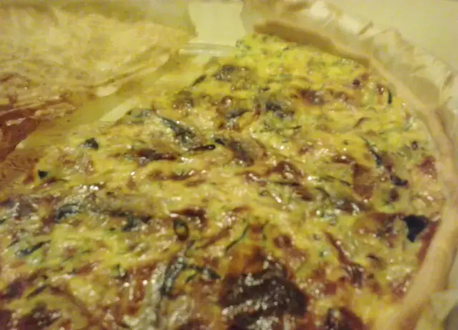Quiche aux courgettes et champignons