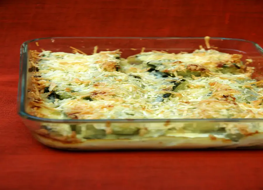 Concombres gratinés au chèvre