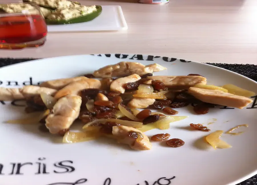 Poulet à la marocaine (sucré salé)