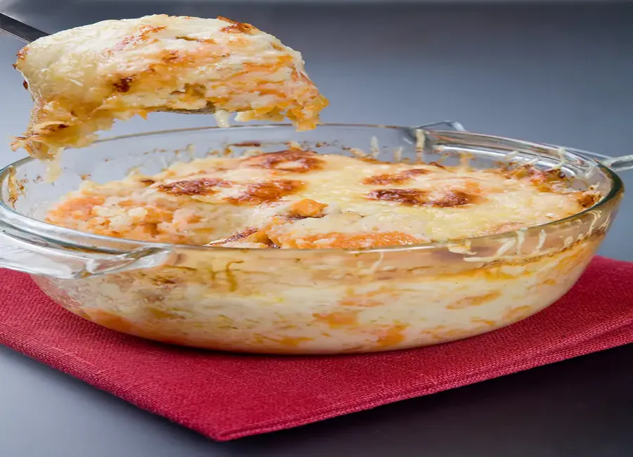 Gratin bicolore au potimarron