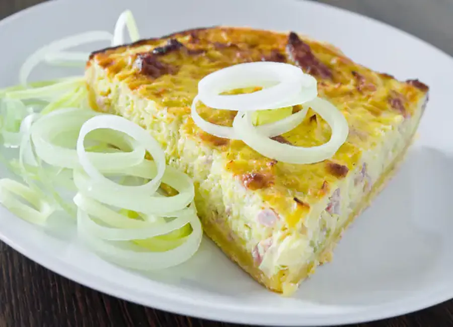 Tarte au saumon et aux poireaux