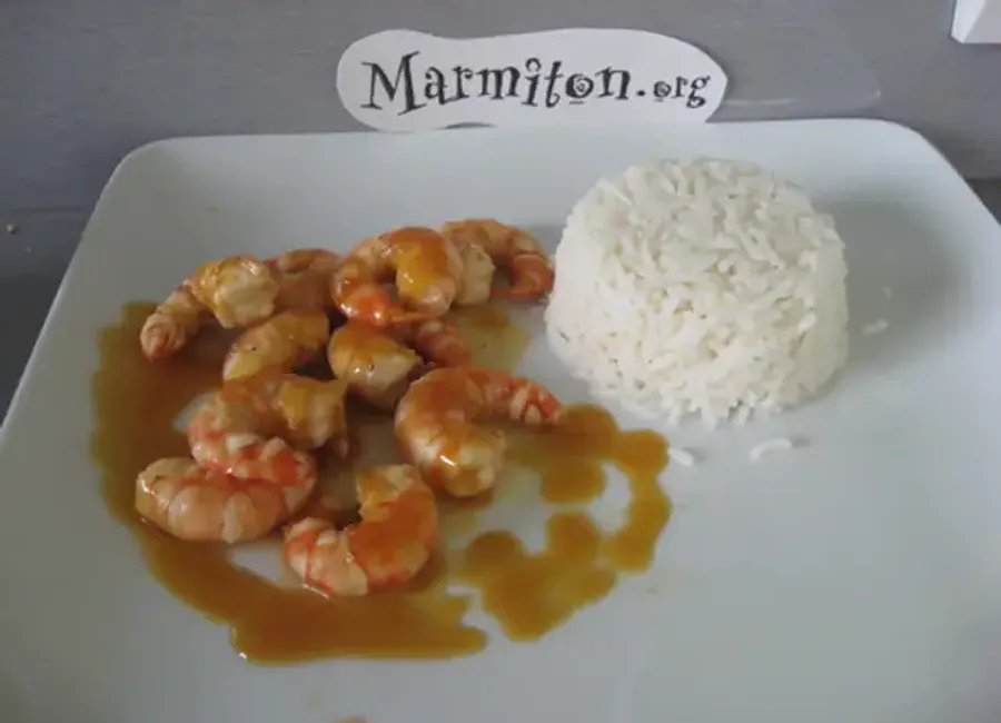 Gambas à la plancha avec leur sauce à l'orange