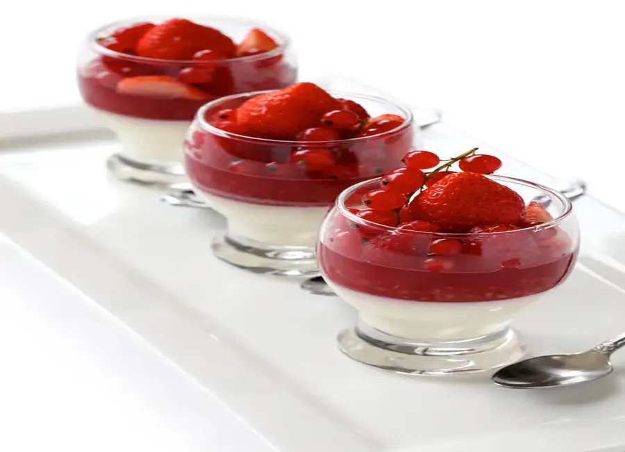 Panacotta aux fruits rouges