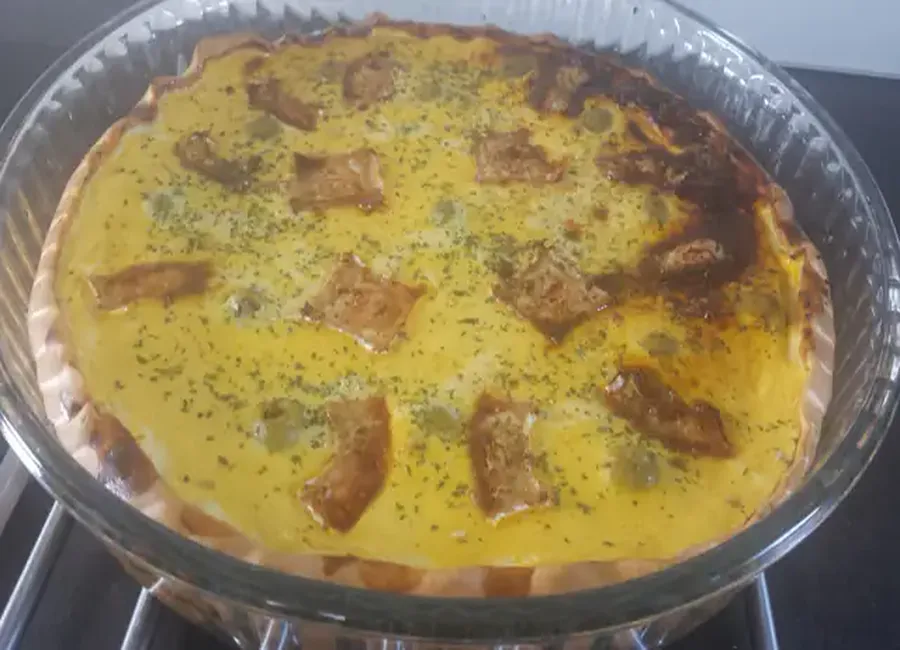 Quiche au potiron chèvre olives