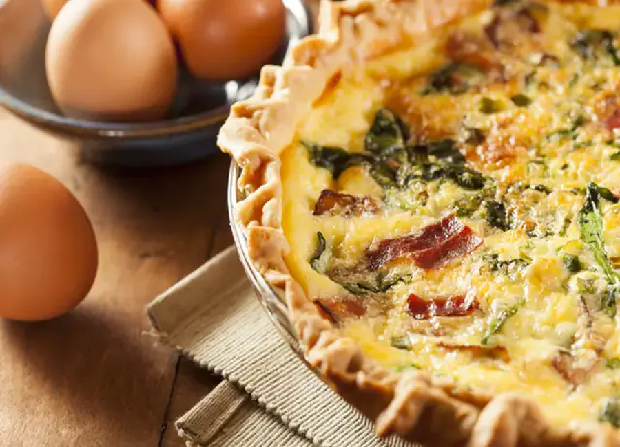 Tarte épinard lardons