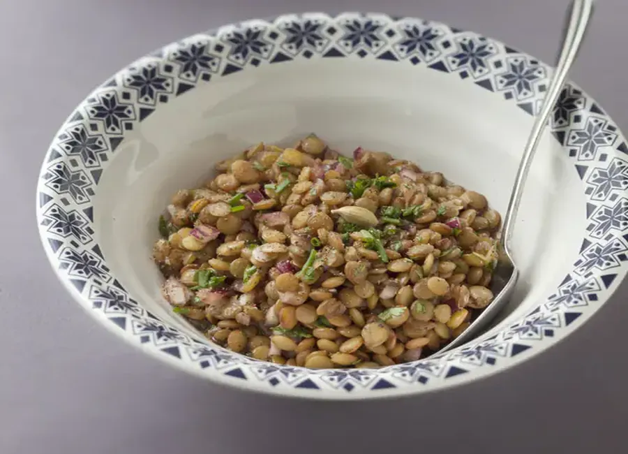 Salade lentilles coriandre et cardamome de jeanne