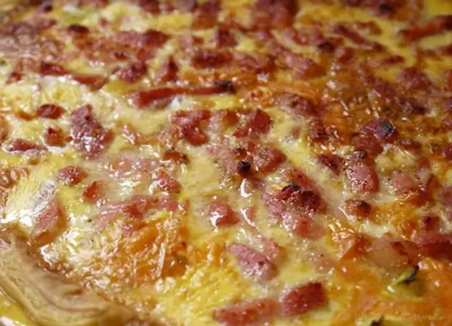 Quiche aux courgettes et lardons facile