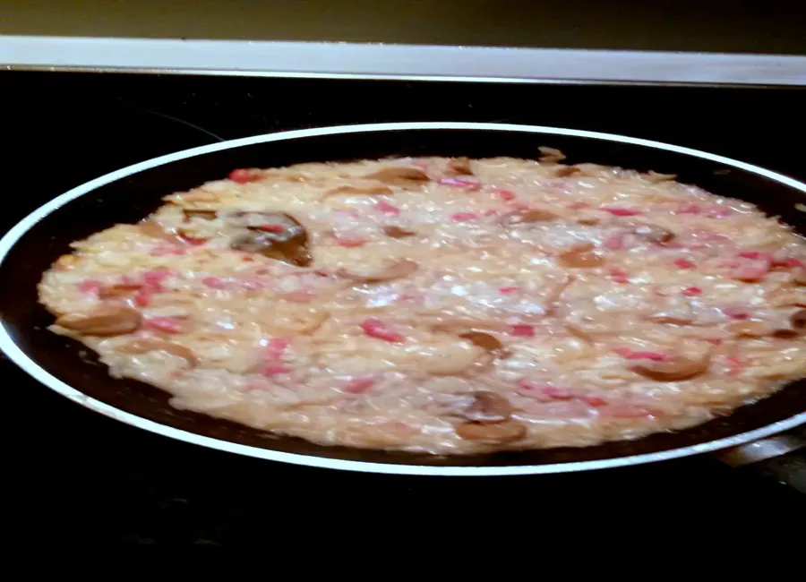 Risotto champignons lardons