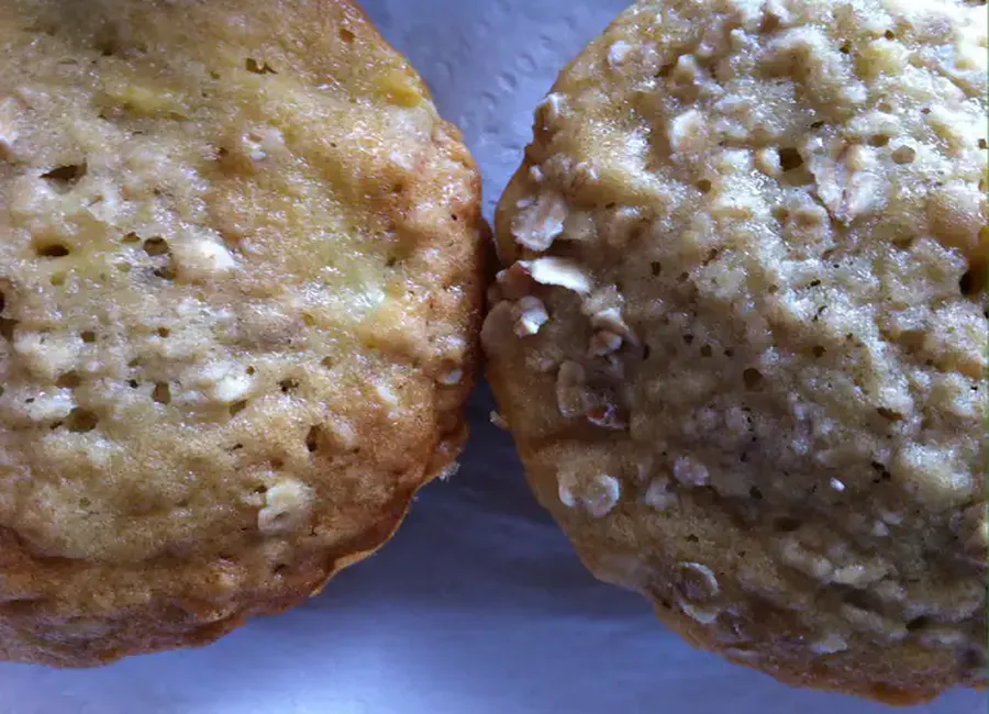 Muffins aux pommes et aux flocons d'avoine
