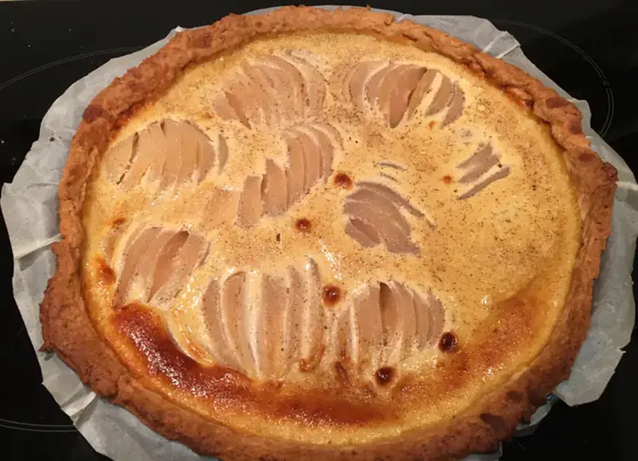 Tarte normande poires cannelle