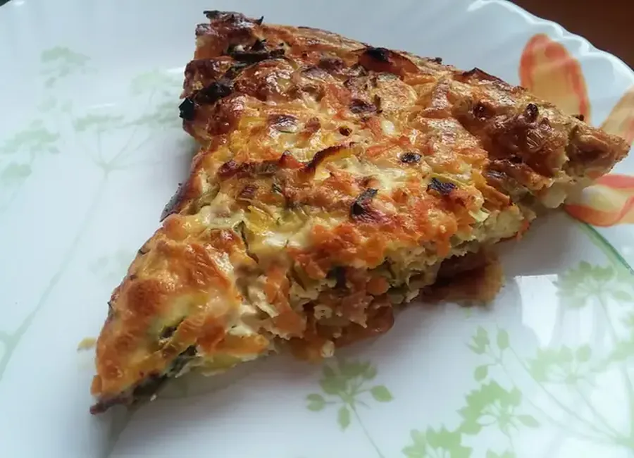 Tarte aux carottes, poireaux et chèvre