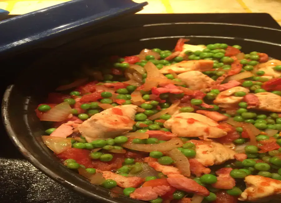 Poulet aux petits pois