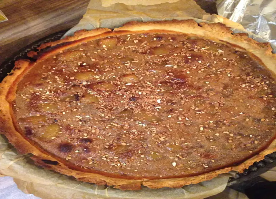 Tarte aux poires à la crème de marrons