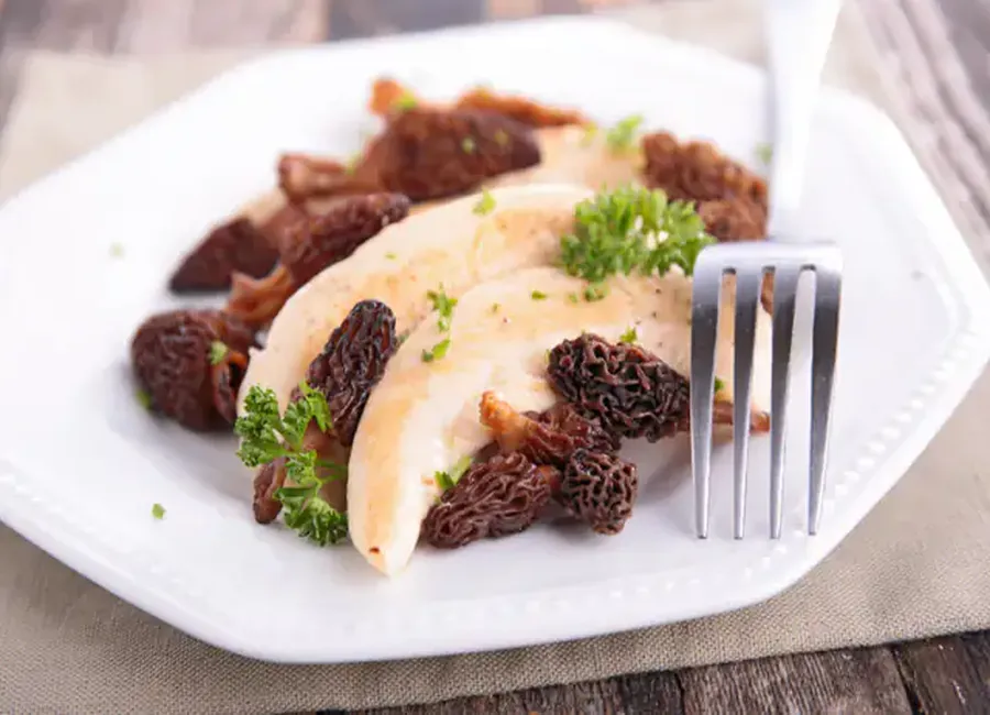 Faisan au foie gras et aux morilles