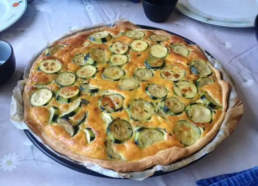 Quiche aux courgettes et chorizo