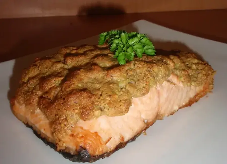 Saumon en croûte de pistache